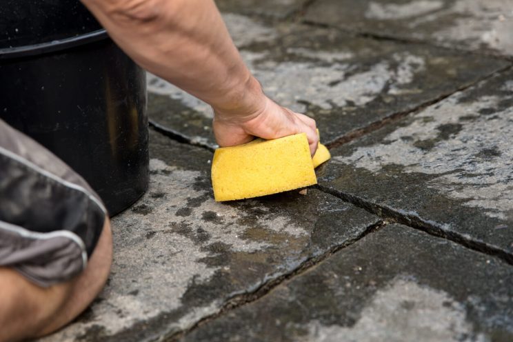 Cleaning natural stone