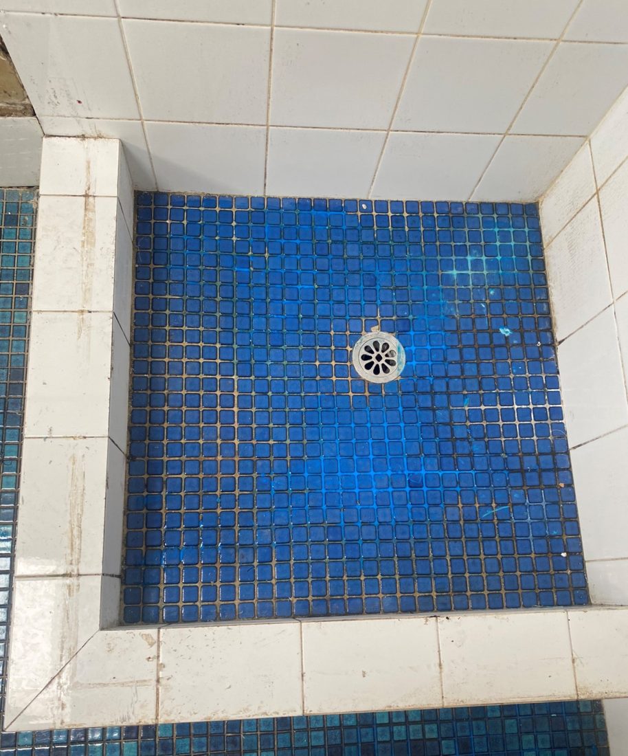 bathroom before tile over tile 7