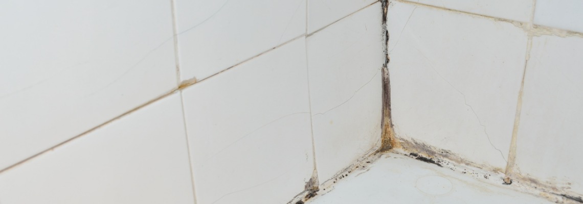 bathroom mould on tiles and grout